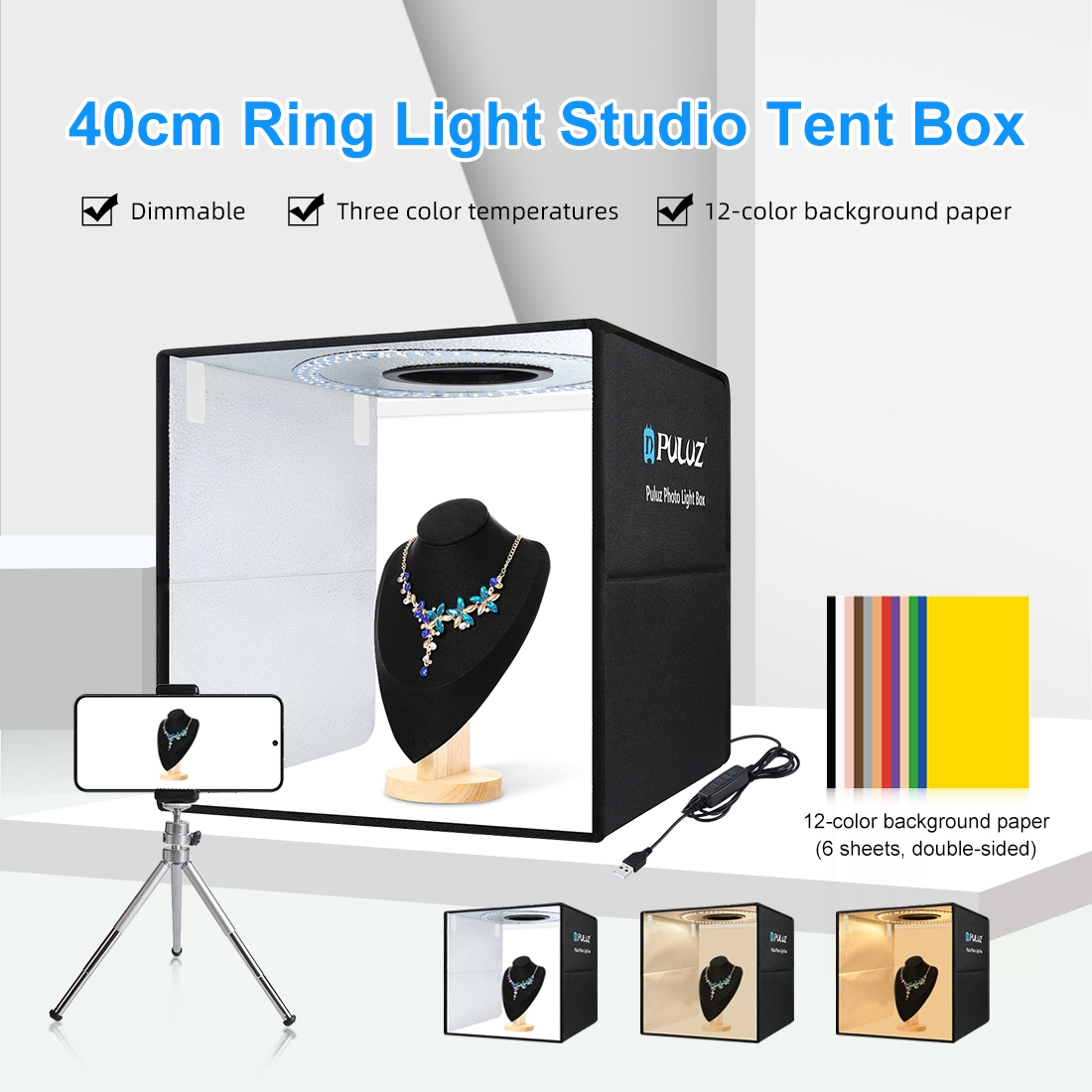 Photography Lighting Styles - PULUZ 40cm Folding Portable Ring Light