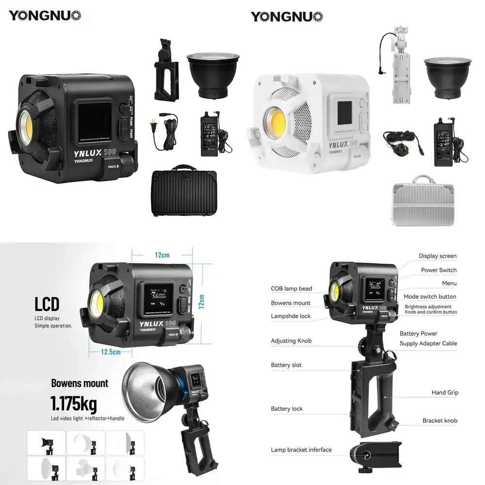 Photography Of Lighting - YONGNUO YNLUX100 100W 3200K-5600K Compact Handheld