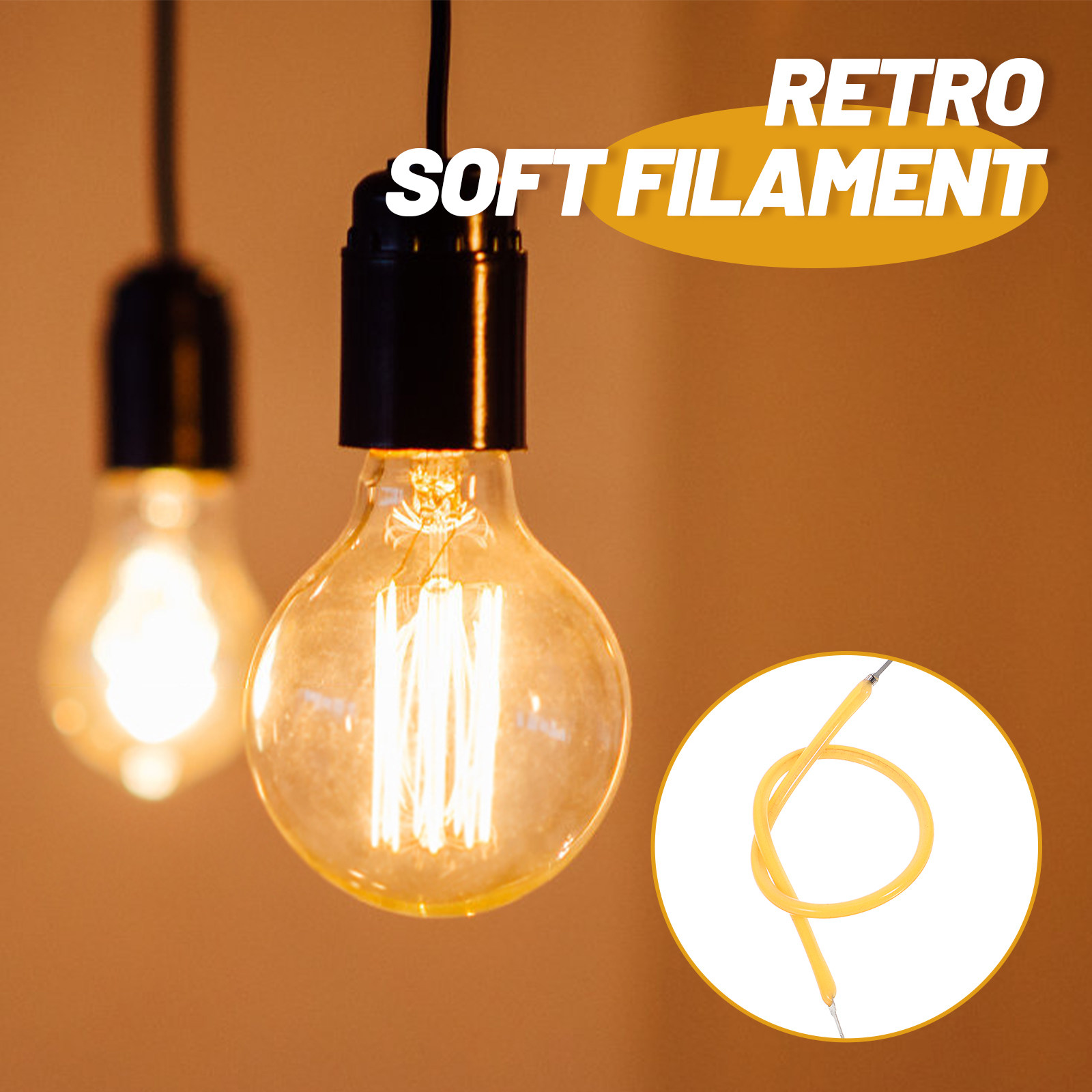 Photography Lighting For Indoor - 6Pcs Retro Flexible LED Filament 130Mm