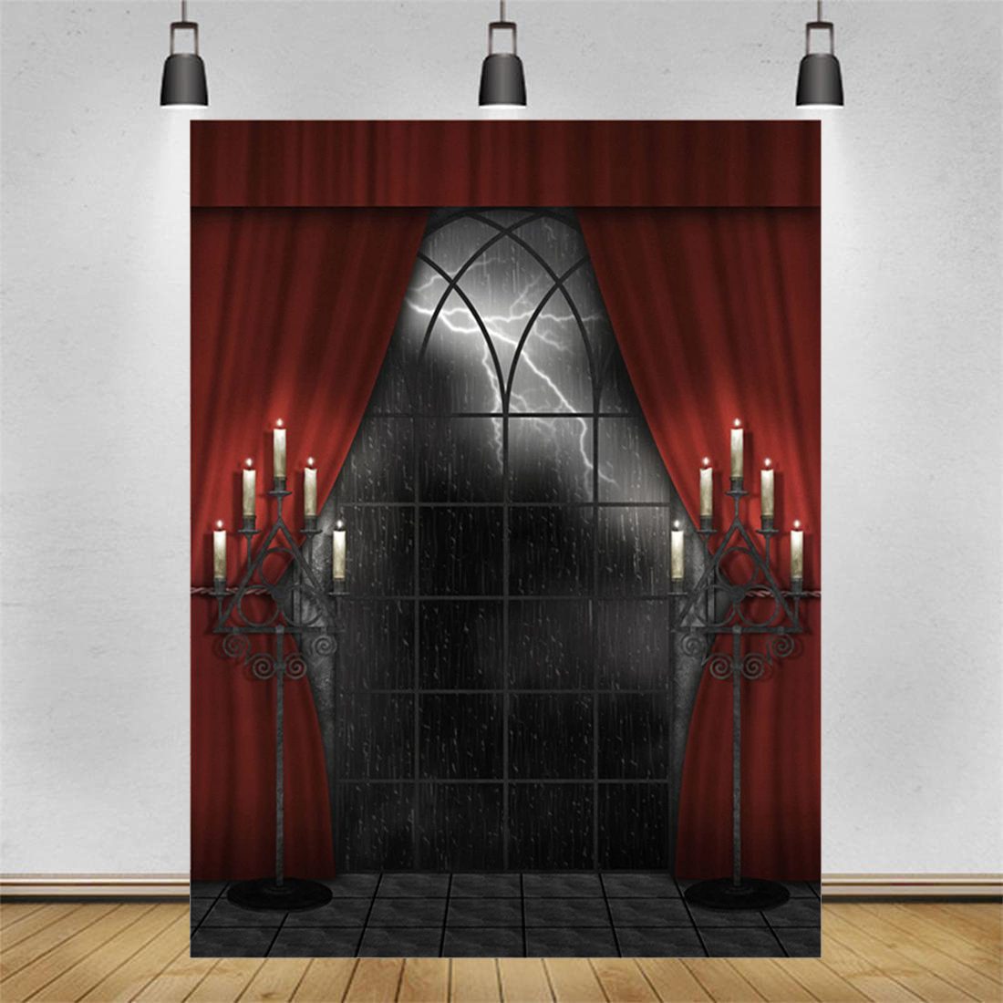 Photography Lighting For Indoor - Photography Backdrop Indoor Halloween Banner Red