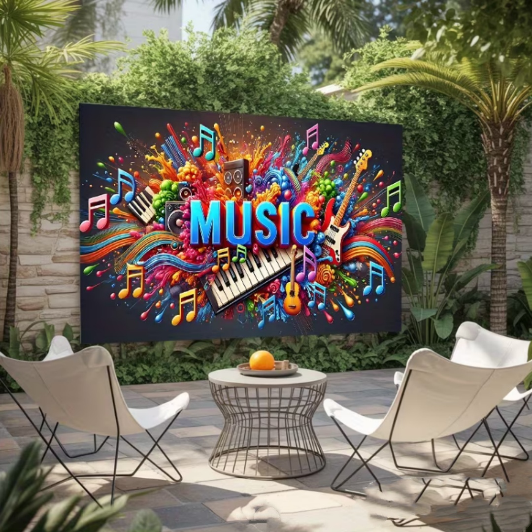 Vibrant Music Theme Glitter Pa - Photography Lighting Background recension och pris