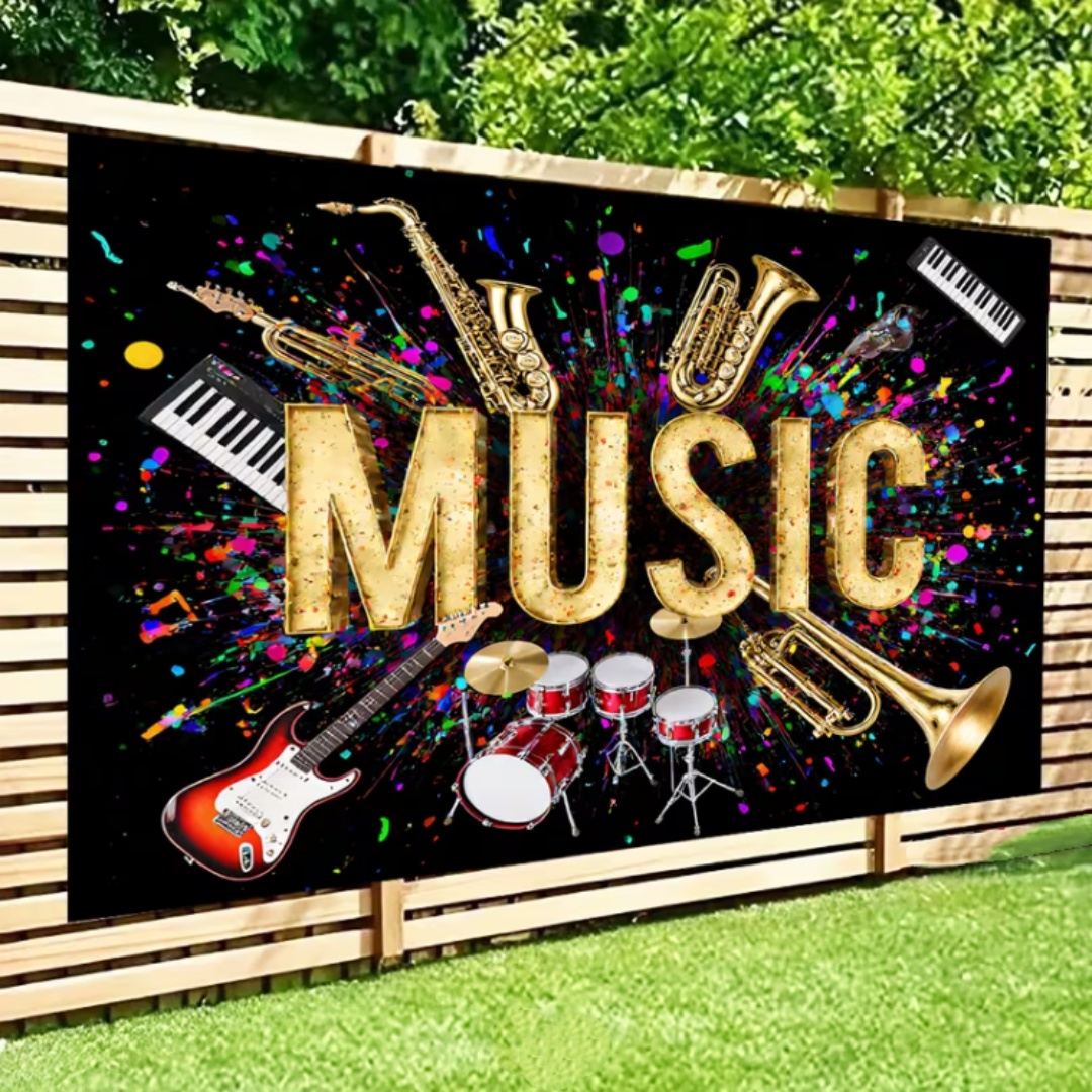 Vibrant Music Theme Glitter Pa - Photography Lighting Background recension och pris