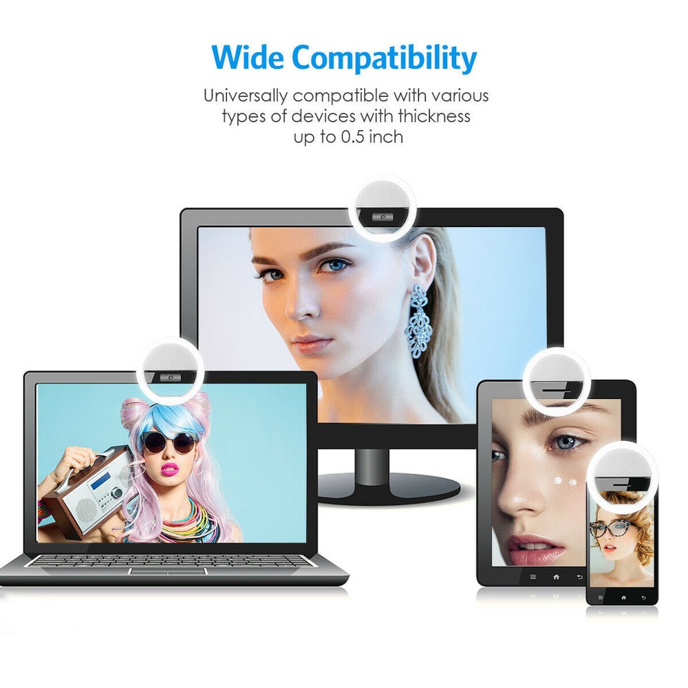 USB Rechargeable LED Selfie Ri - Photography Lighting Background recension och pris