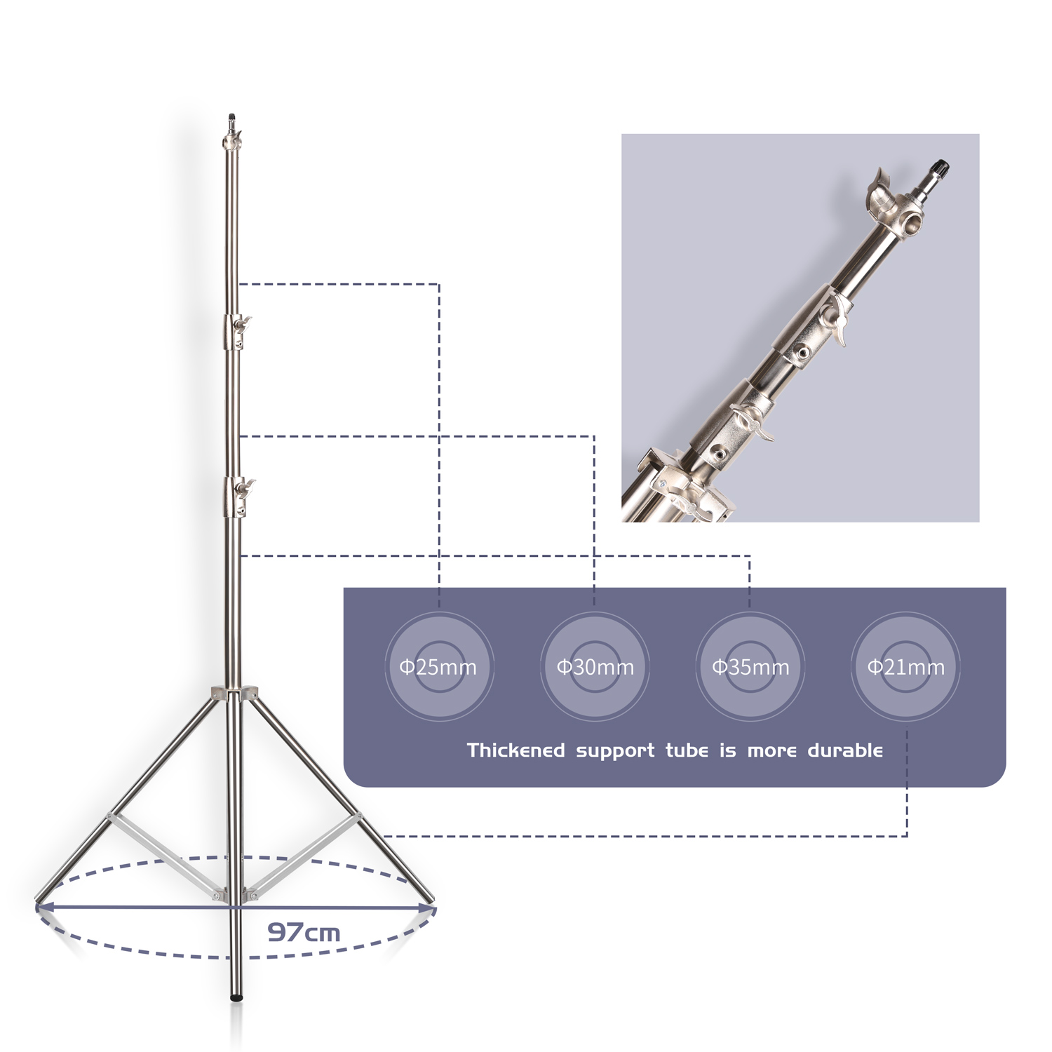 SH 2.8M Stainless Steel Light  - Photography Lighting System recension och pris