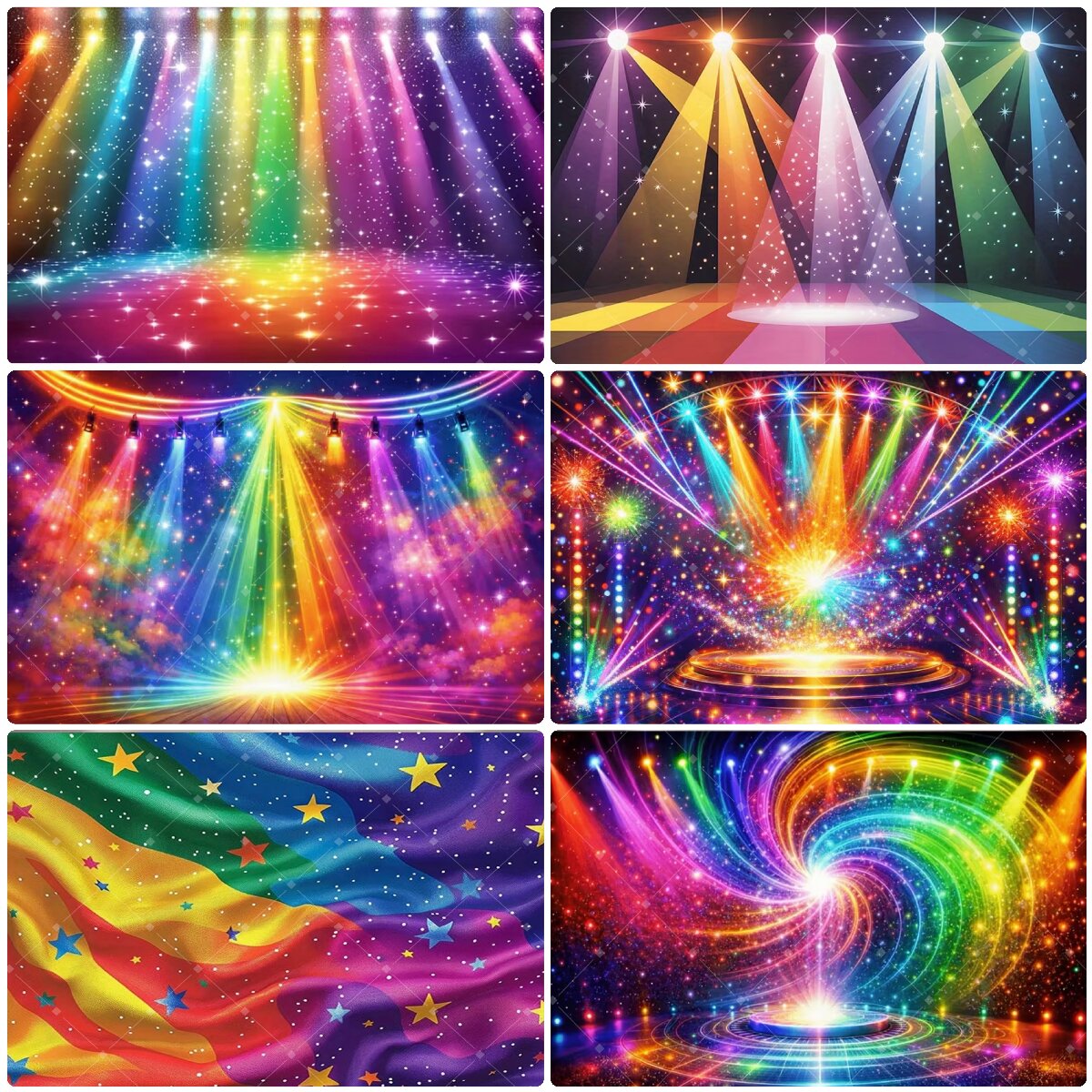 Colorful Rainbow Stage Light B - Photography Lighting Background recension och pris