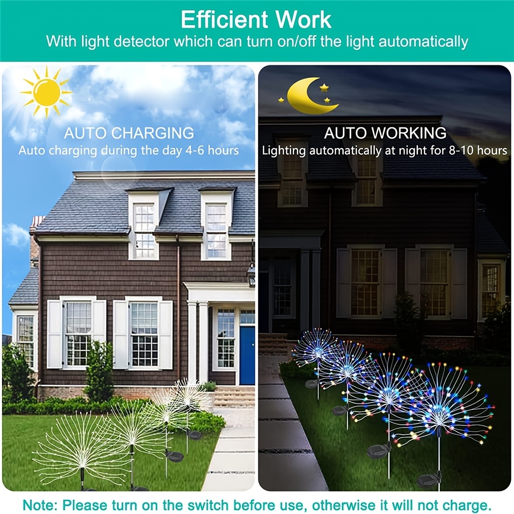 1 Pack Solar Firework Lawn Lig - Flower Photography Led Lighting Pack recension och pris