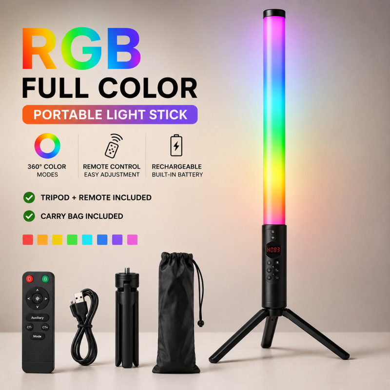 RGB Handheld Video Light Wand, - Photography Lighting For Indoor recension och pris