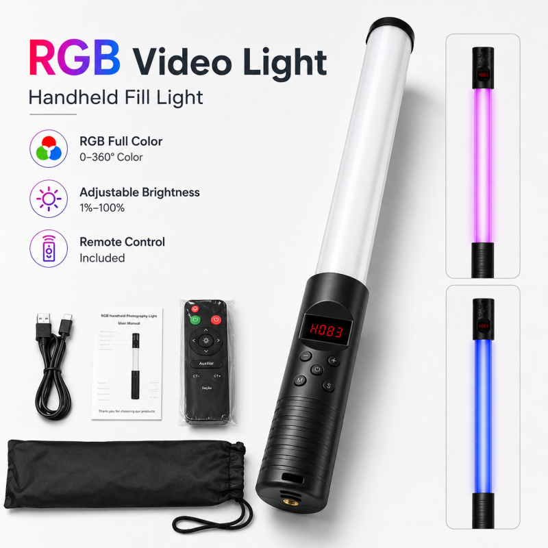 RGB Handheld Video Light Wand, - Photography Lighting For Indoor recension och pris