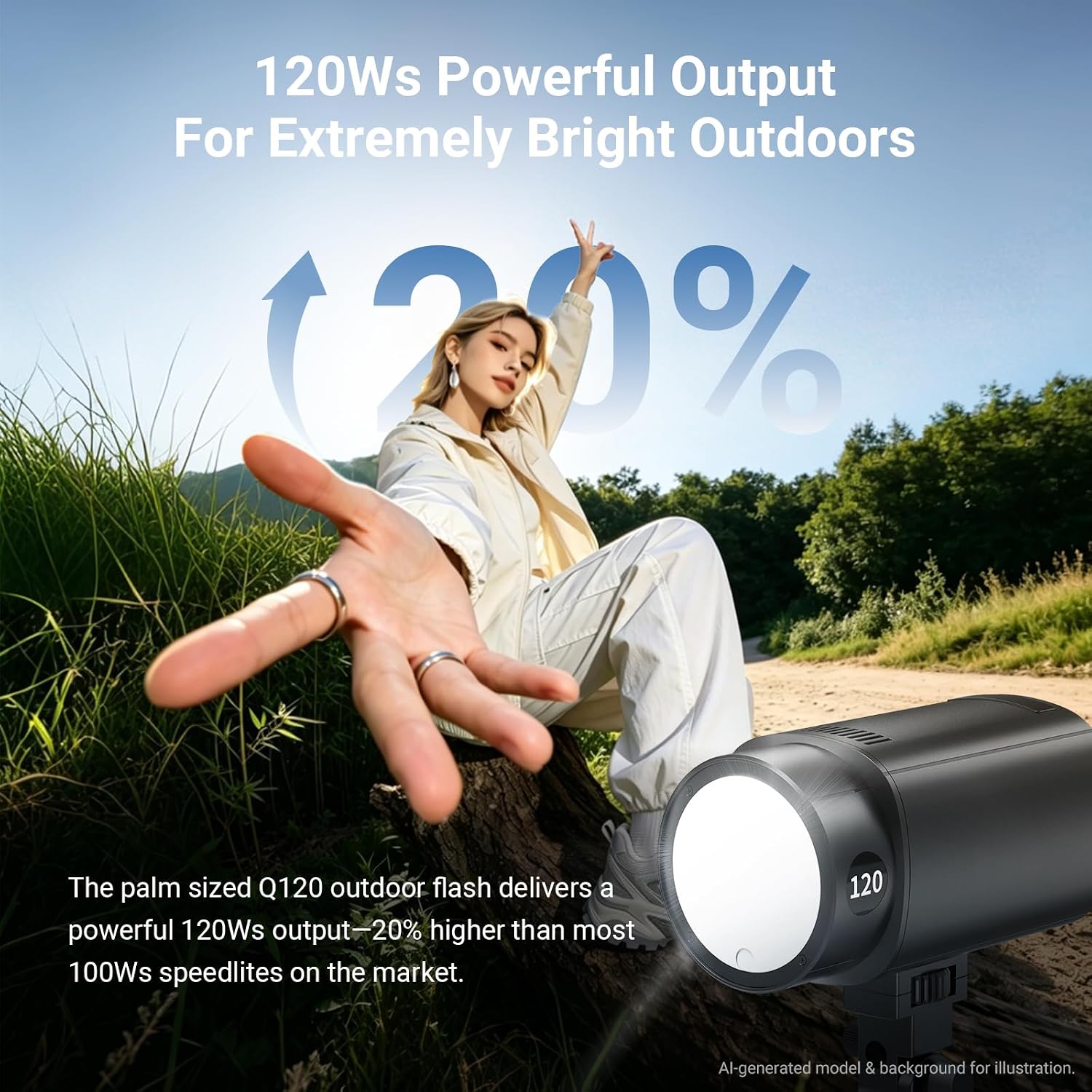 NEEWER Q120 120Ws 2.4G TTL Out - Portable Strobe Monolight recension och pris