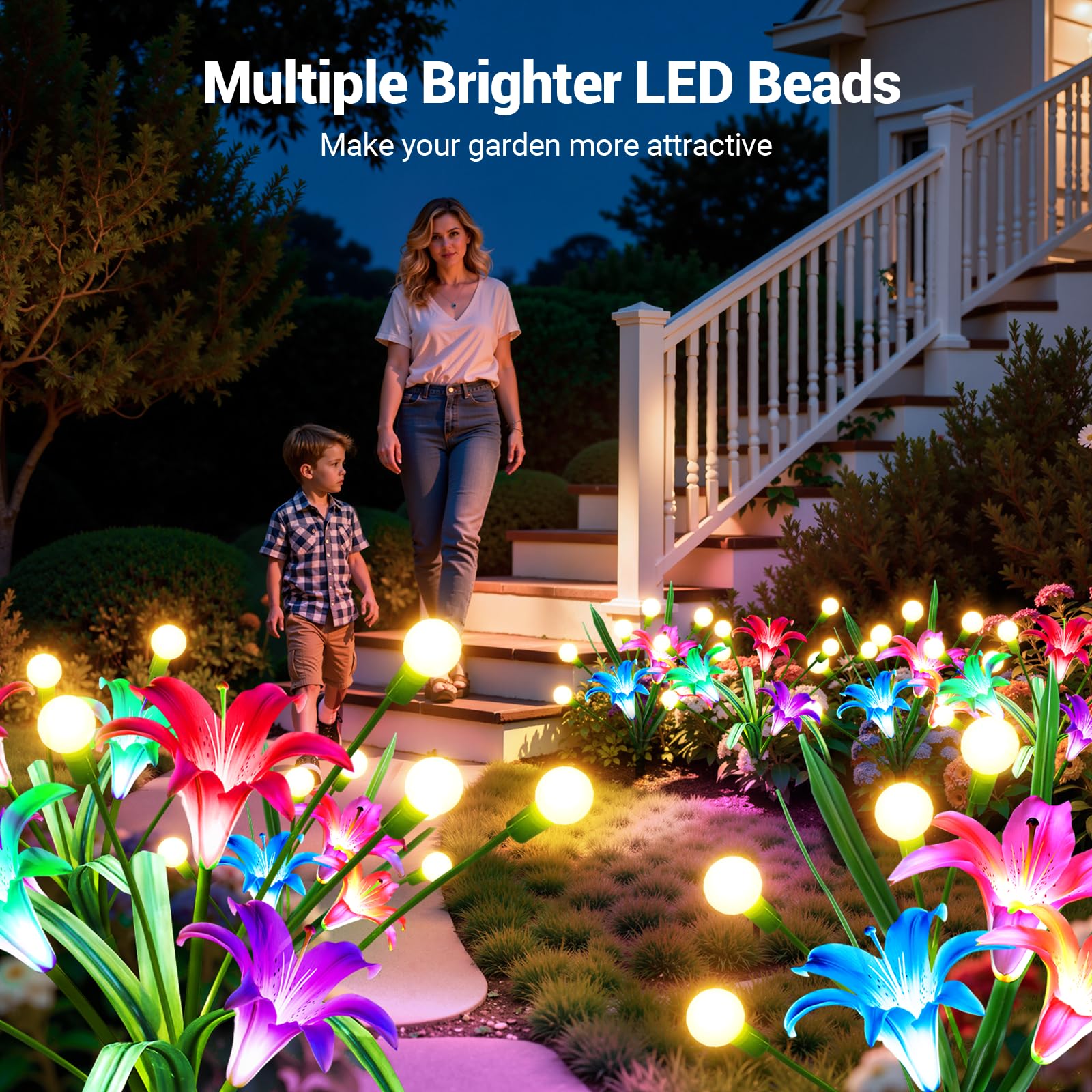 2/4 Pack Upgraded Solar Lights - Flower Photography Led Lighting Pack recension och pris