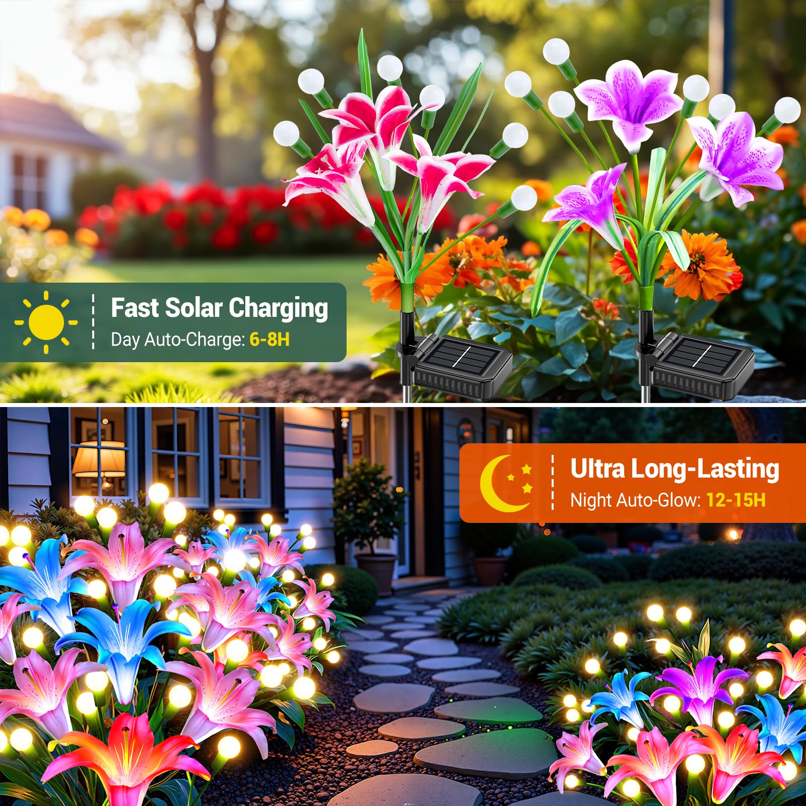 2/4 Pack Upgraded Solar Lights - Flower Photography Led Lighting Pack recension och pris