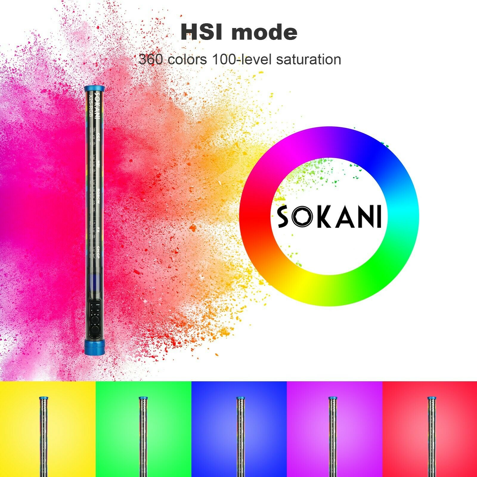 Sokani X25 RGB LED Video Light - Photography Lighting Youtube recension och pris