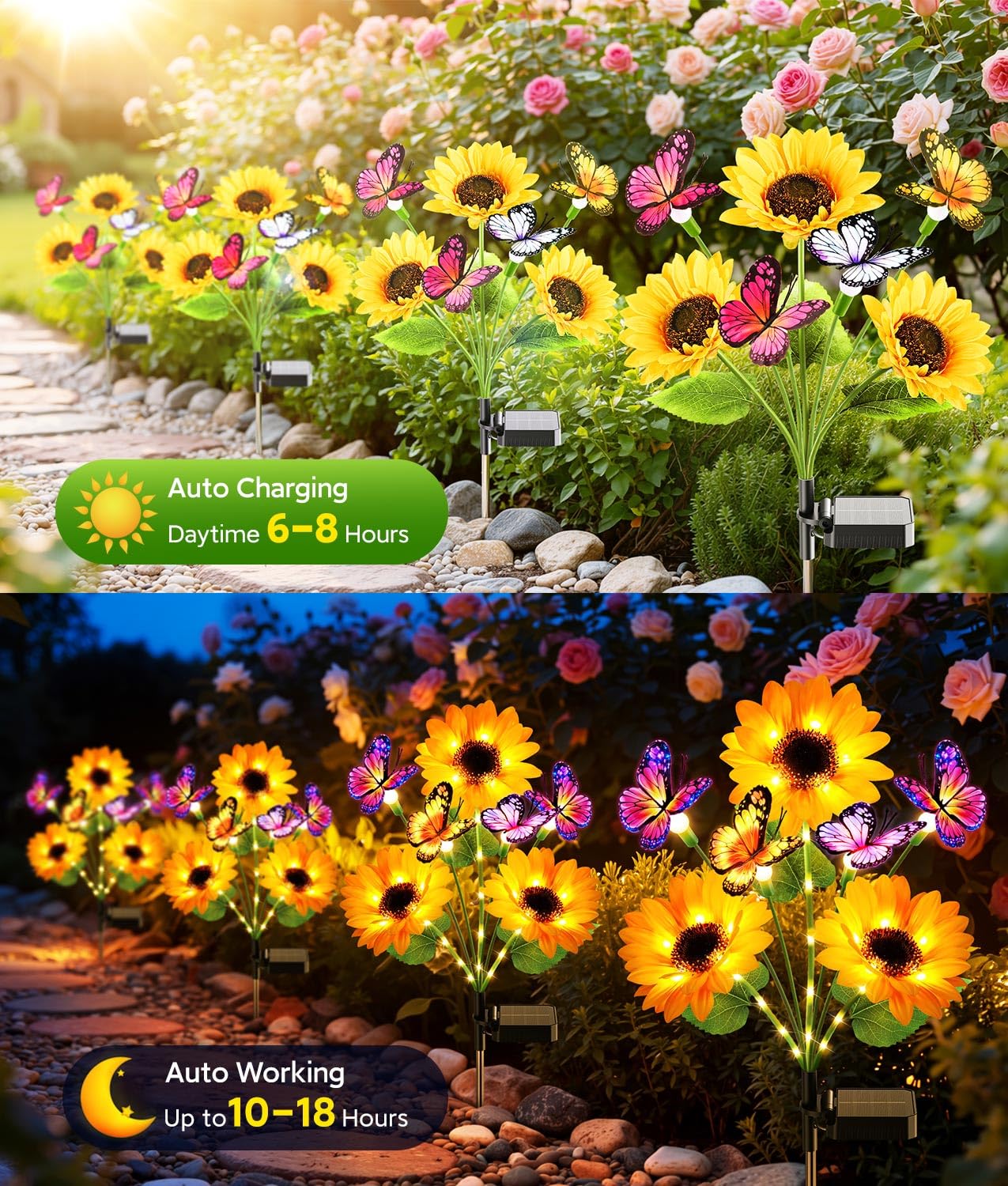 Solar Garden Lights Outdoor De - Flower Photography Led Lighting Pack recension och pris