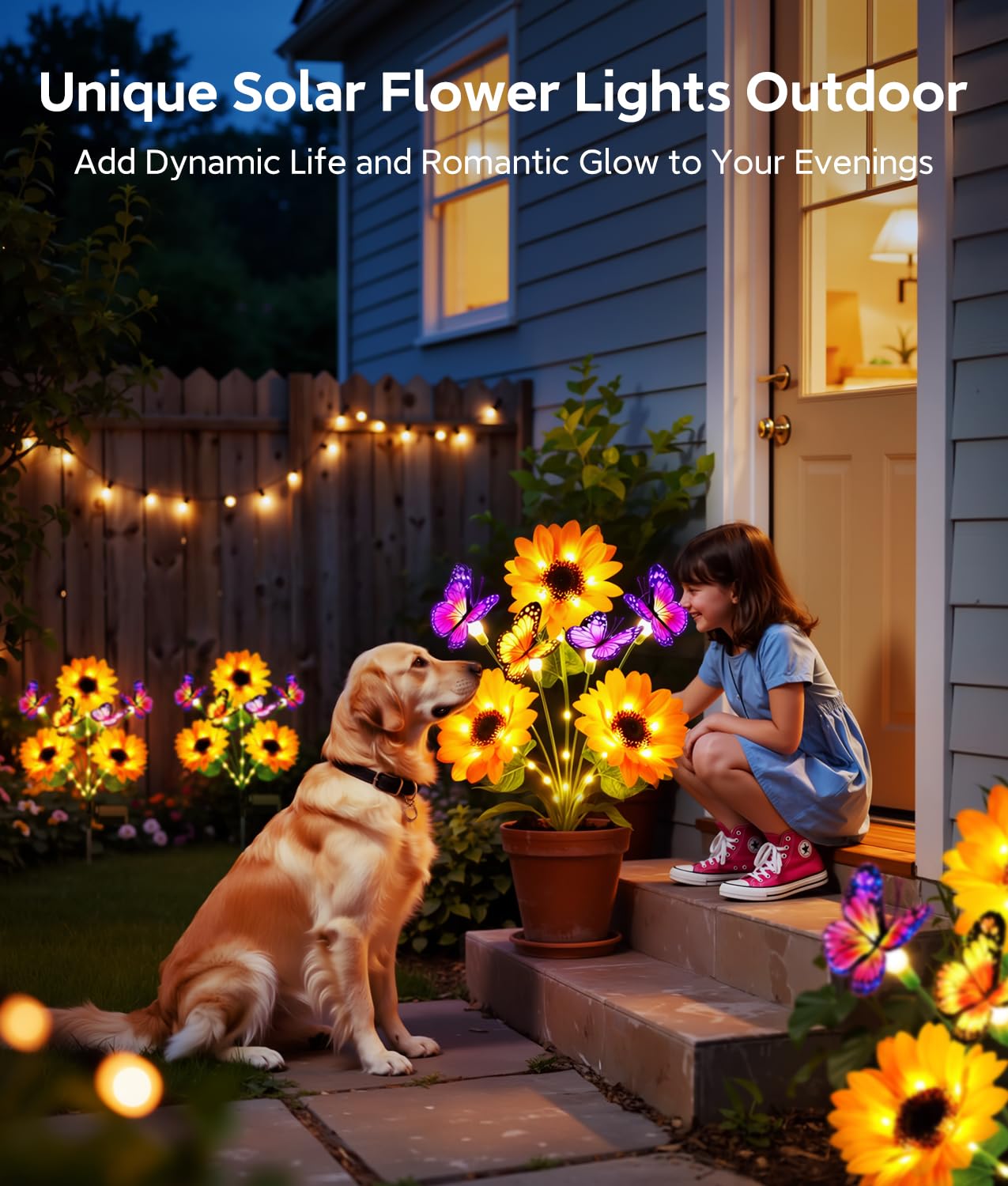 Solar Garden Lights Outdoor De - Flower Photography Led Lighting Pack recension och pris