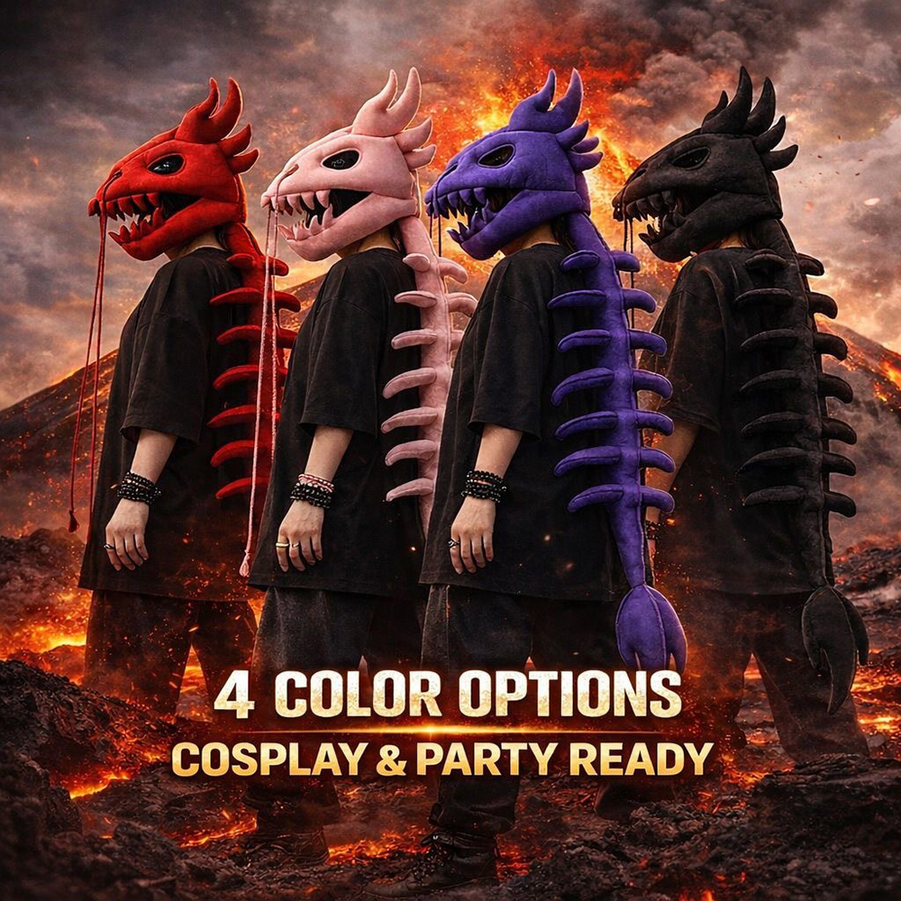 Dragon Skull Spine Plush Hood  - Photography Of Lighting recension och pris