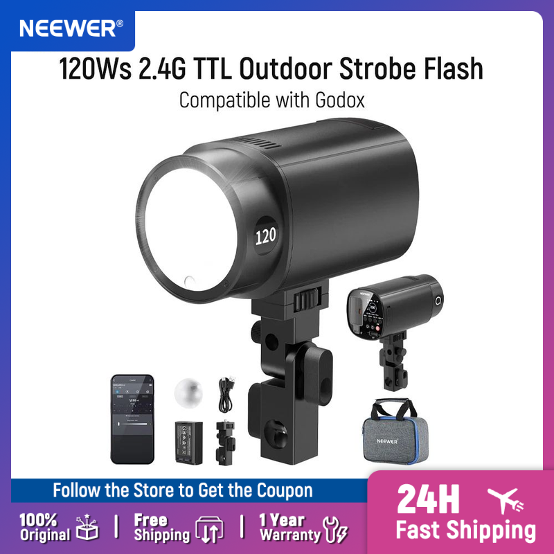 NEEWER Q120 120Ws 2.4G TTL Out - Portable Strobe Monolight recension och pris