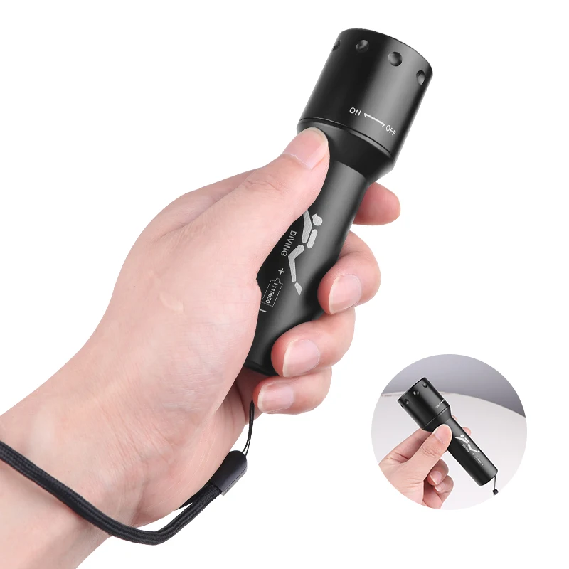 New T6 LED Diving Torch Long-R - Photography Of Lighting recension och pris