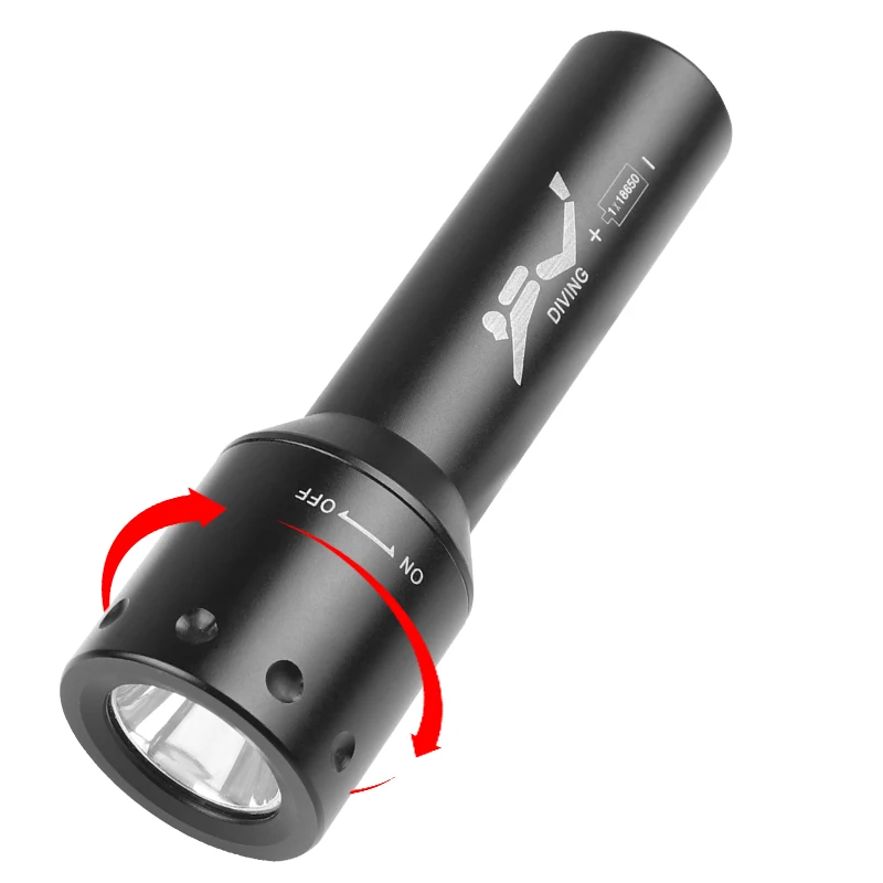 New T6 LED Diving Torch Long-R - Photography Of Lighting recension och pris