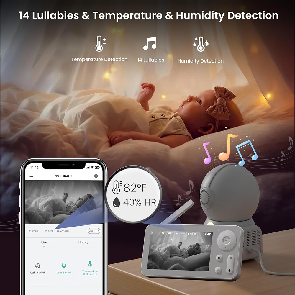 2K Baby Monitor with 2 Cameras - Photography Lighting Styles recension och pris